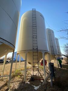 *4000-Bushel Grain Max, hopper bottom bin on skid