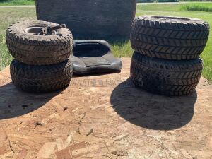 *lawnmower seats and tires (LOT 1)