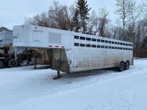 2011 24' Cherokee Warrior t/a Aluminum stock trailer