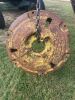 *wheel weights off 4020 JD tractor - 2