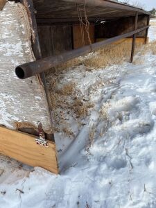 12x24 Calf Hut, drill stem frame w/ tin roof, wood sides