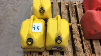 Yellow fuel jugs