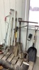 Assorted shovels and post hole augerâ€™s - 2