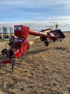 *13"x74' Westfield PTO swing hopper auger